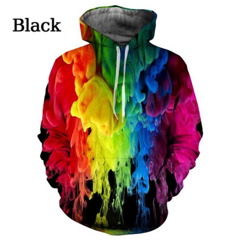 New Fashion Men's Women's Hoodie Sweatshirt Fun 3D Color Printed Hoodie Trend Sportswear Long Sleeve Top