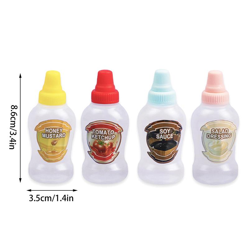 Mini 40ML Portable Small Sauce Container Tomato Gravy Boat Salad Dressing Oil Spray Bottle Ketchup Honey Mustard