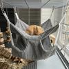 Warm Plush/Cooling Hanging Sleeping Bag Thickened Double-sided Hamster Hammock  for Four Seasons