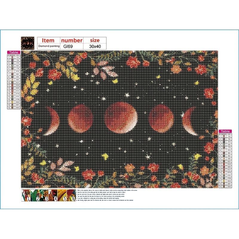 5D Diy Diamond Painting The Moon and Flowers Cross Stitch Set Full Diamond Embroidery Mosaic Art Picture of Rhinestones Decor Gift