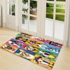 Dogs Colorful Hats Carpet Rug Soft Washable Anti Slip Home Living Room Sofa Mats Personalized Christmas Rug