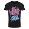 Blink 182 T-Shirt Neon Logo Rock Official New Black