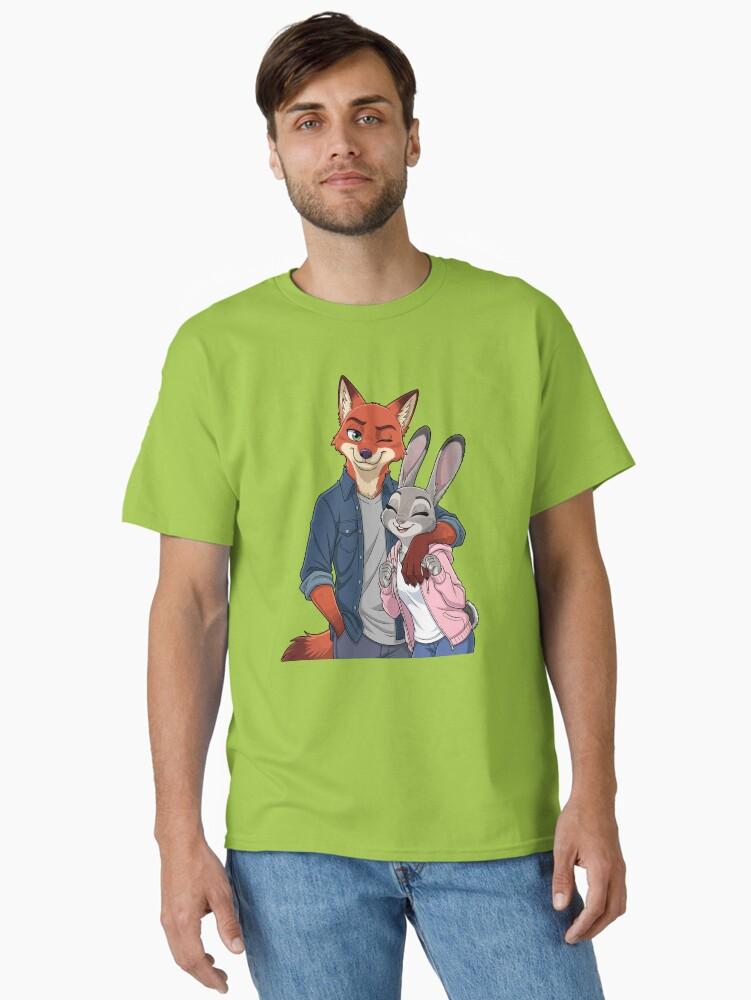 Zootopia Nick & Judy Together - Furry Relationship Artwork Classic T-Shirt