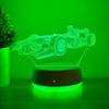 Сенсорный 7-цветный градиентный гоночный 3D ночник, USB питание, украшение для спальни и рабочего стола, идеальный выбор для подарка
