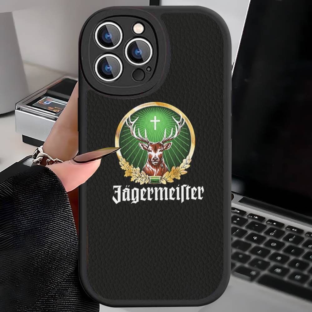 Чехол для телефона с логотипом J-Jagermeister для IPhone 16 15 14 13 Pro Max 11 12 Plus Кожаный силиконовый чехол