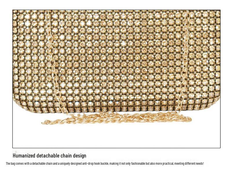 Женский вечерний клатч-конверт с ремешком, украшенный стразами в виде бабочки
