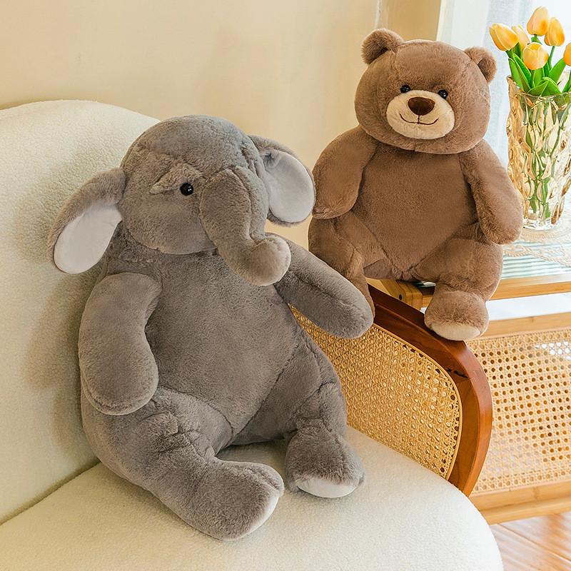 Bear Brown Elephant Cartoon Dinosaur Plush Toys Dolls Children Birthday Gifts