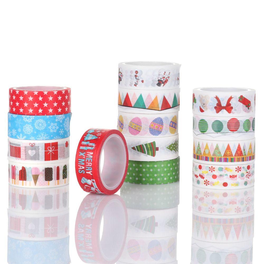 Sticker Scrapbooking Snow Deer Christmas Decor Tape Sticky Paper Masking Tape Christmas Tree