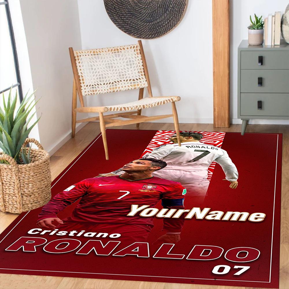 Cristiano Ronaldo 18 Customized Name Floor Mat Perfect for Dormitory Game Room Entryway Outdoor Antislip Carpet Office home decor Wedding Party Gift