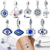 Оригинальные медные шармы Синий циркон Круглый Демонический глаз Бесконечность Солнце Бусина Подходят для браслета Изысканный подарок DIY Аксессуар Женские украшения