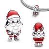 Новинка Рождественские Подвески Шармы Подходят для Браслета Браслета Ожерелья Подвеска из Розового Золота Женские Роскошные DIY Ювелирные Изделия Вечеринка Фестиваль Подарок