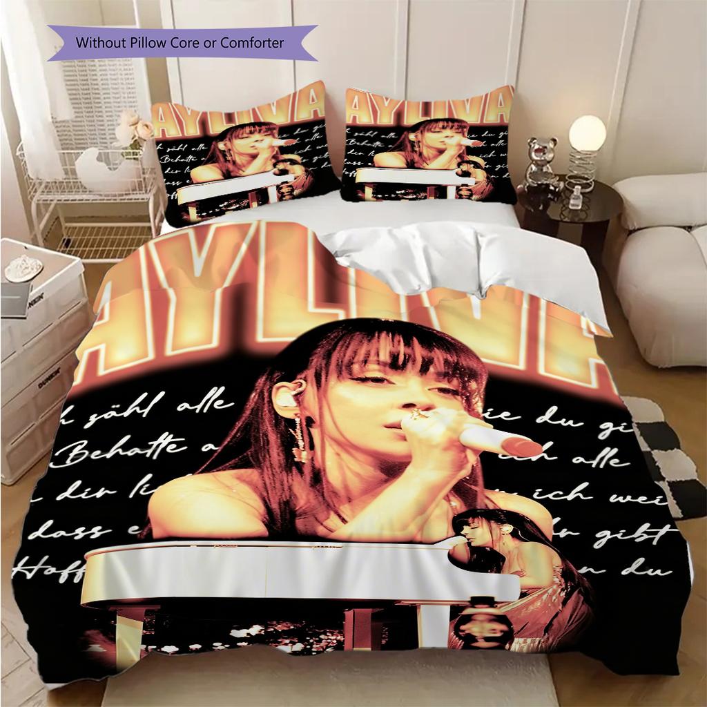 Ayliva's retro style poster bedding, duvet cover, pillowcase, home decoration, birthday gift (1 * duvet cover+2 * pillowcase, coreless)