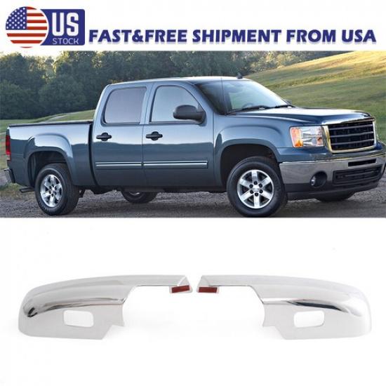 2x FOR 2007-2013 CHEVROLET GMC SIERRA YUKON CHROME LOWER HALF MIRROR COVERS CAP