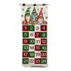 Fabric Christmas Advent Calendar Christmas Countdown Calendar with Pockets for Small Gifts Home Wall Hanging Decoration