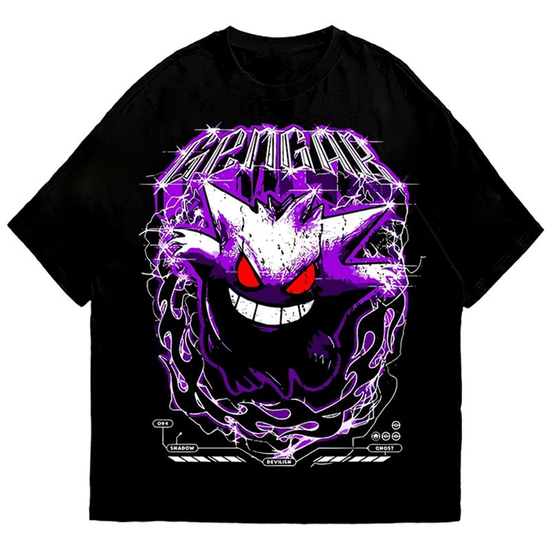 Anime Pokmon Graphic Unisexs Womens T Shirt Cotton Oneck Y2k Harajuku 2026 Summer Unisex Fashion TShirt Black Tee Tops Unisex