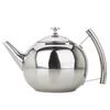 Чайник из утолщенной нержавеющей стали объемом 1,5 л с фильтром для заваривания чайных листьев, кофейник для отеля, ресторана, серебряный чайник для заваривания чая