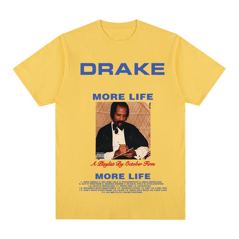 Drake Винтажная футболка Рэпер для All The Dogs Буквы Мужские футболки Хип-хоп Хлопок Унисекс Футболка Новая ФУТБОЛКА Женские топы