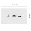 Бытовая панель интерфейса CAT6 HDMI USB3.0 с зажимом на настенной пластине, стандарт США