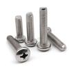 100шт M1-M2.5 304 Нержавеющая сталь Крестообразный круглый винт с цилиндрической головкой и крестообразным шлицем Длина болта 3-16 мм