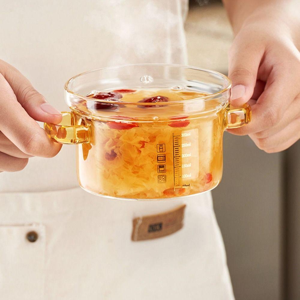 Explosion-proof Soup Pot Thickened Glass Stockpot Salad Bowl Cooking