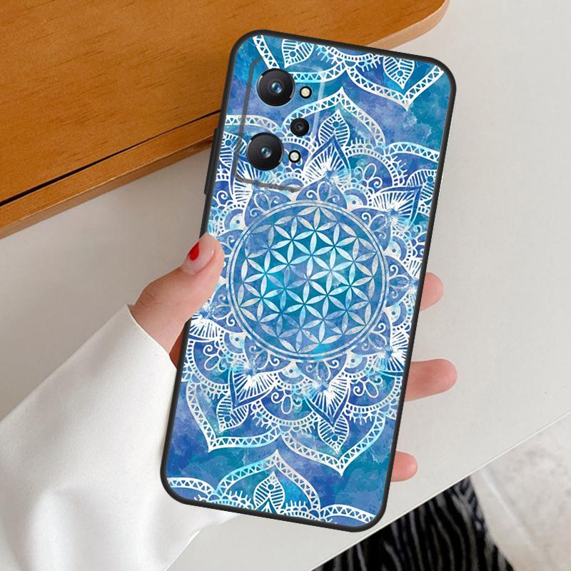 Цветок Жизни в Лотосе Пастельный Для Realme 15 10 11 12 13 14 Pro Plus GT6 GT7 Pro C67 C63 C61 C55 C51 C53 C35 C65 C75 Чехол