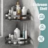 Aluminum Alloy Bathroom Shelf Shampoo Rack Shower Shelf No Drilling Wall Shelf Kitchen Storage Organizer