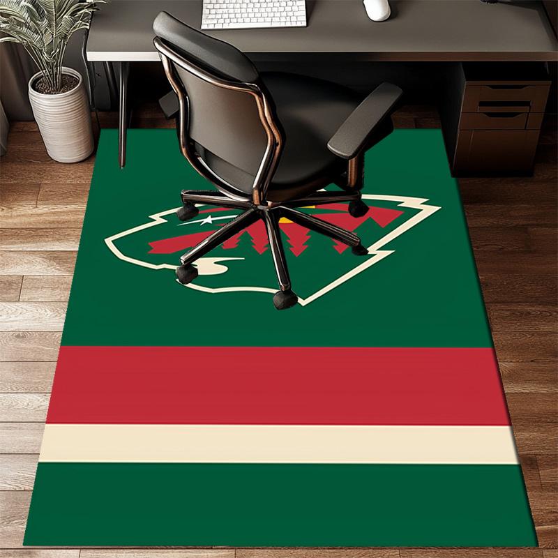 Коврик для пола хоккейной команды Minnesota Wild для гостиной, игровых комнат, офиса, спальни, офисный коврик для пола, игривый дизайн, рождественские подарки для фанатов