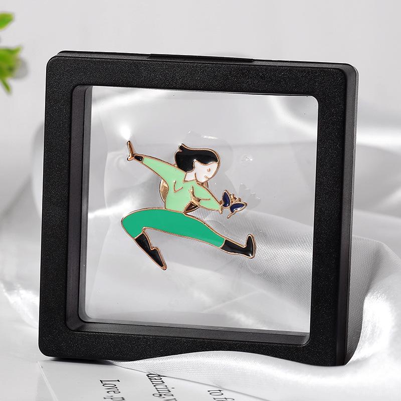 Брошь из сплава «Кунг-фу»: Модная подвеска-персонаж с капельной краской для сумок