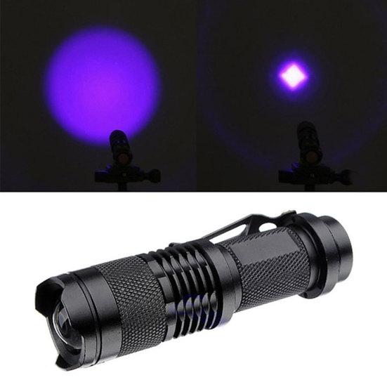 УФ Фонарик Лампа Фонарь Питание от батарейки AA Свет Черного Света Питание для Детектора Маркеров