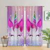 Pink Unicorn Print Curtains, Kids Gift Bedroom Decoration Curtains, High Quality Semi-Blackout Curtains, Home Decoration 2PCS