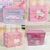 Hello Kitty Leopard Unicorn Melody Pattern Three Layer Drawer Style Storage Box For Desk Organization