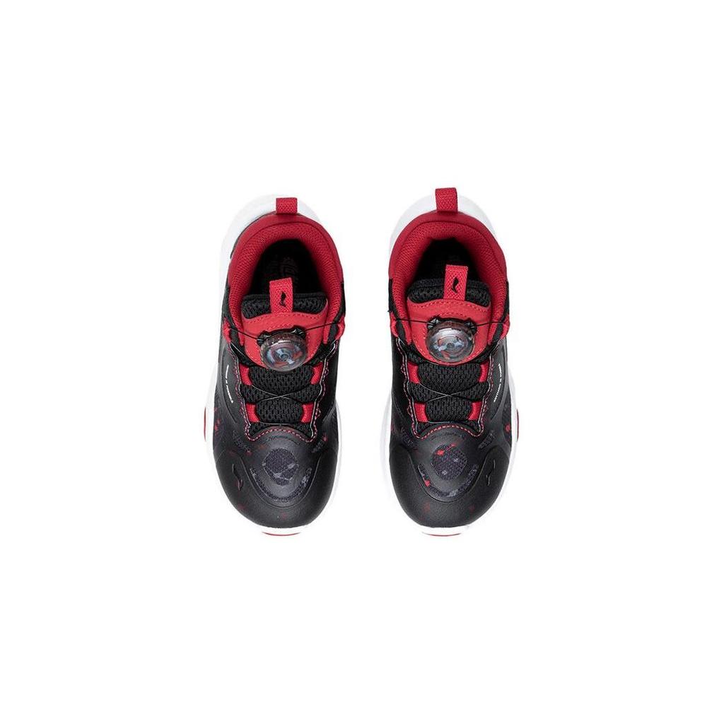 Li Ning Game Day Non-Slip Wear-Resistant Breathable Sports Casual Shoes Kids Sneakers Black Red YKNT006-3
