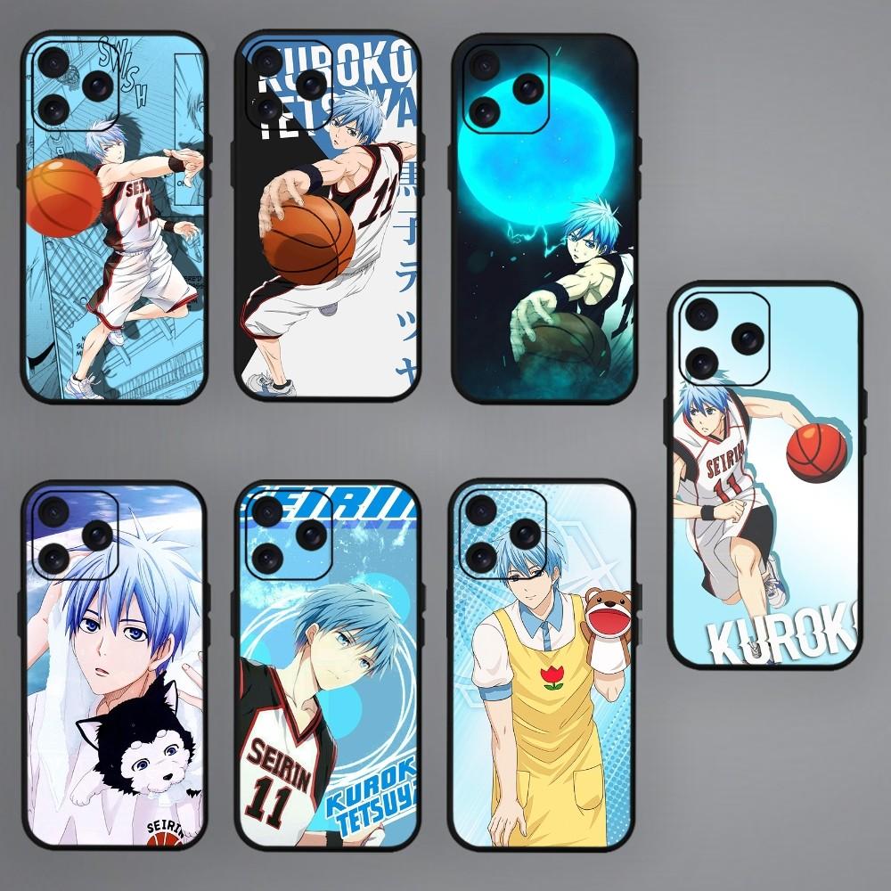 Чехол для телефона Bilibili Anime Kuroko Basketball для iPhone Mini 11 12 13 14 15 Pro XS Max X Plus SE XR, черный мягкий чехол
