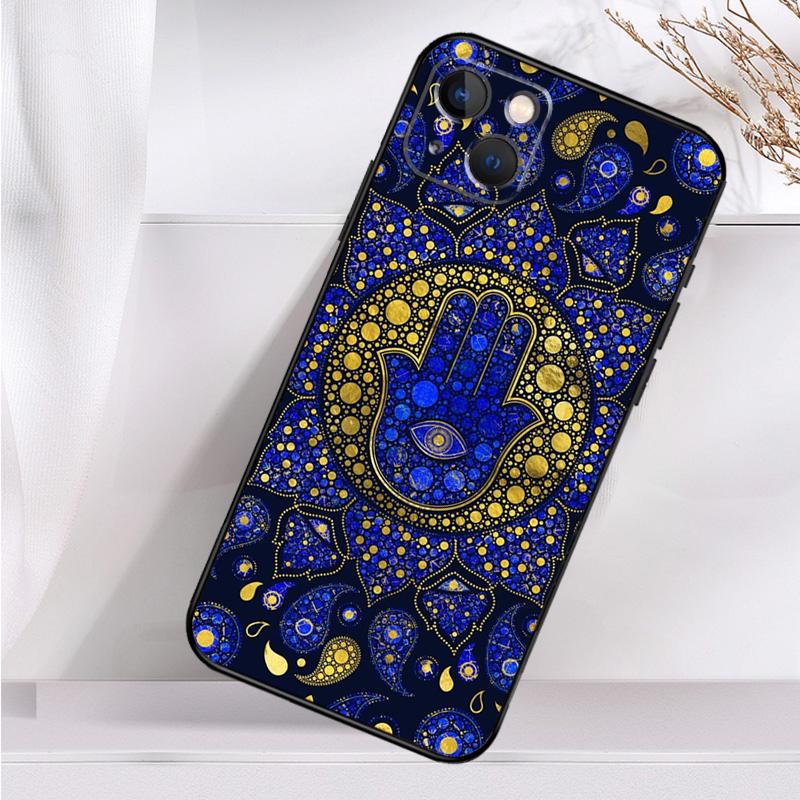 Hamsa Hand of Fatima Case For iPhone 14 13 12 11 16 15 Pro Max Mini Cover X XR XS 8 7 14 16 15 Plus Accessories