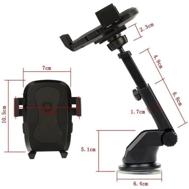 Универсальный автомобильный держатель для телефона с присоской на лобовое стекло Автомобильный держатель для мобильного телефона с GPS-приемником Регулируемая телескопическая штанга