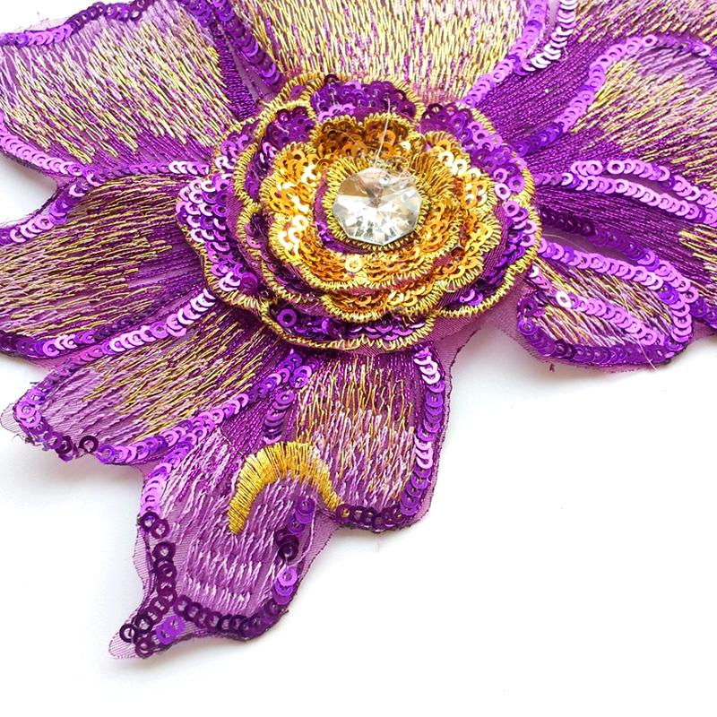 1 шт. блестки цветок сумка декор нашивки ремонт яркие алмазные вышитые нашивки DIY швейные аксессуары для одежды китайский стиль