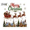 Reusable Holiday Window Clings Christmas Stickers, Winter Decorations, Festive Art with Xmas Tree Wonderland Decor Snowman Angel Patterns for