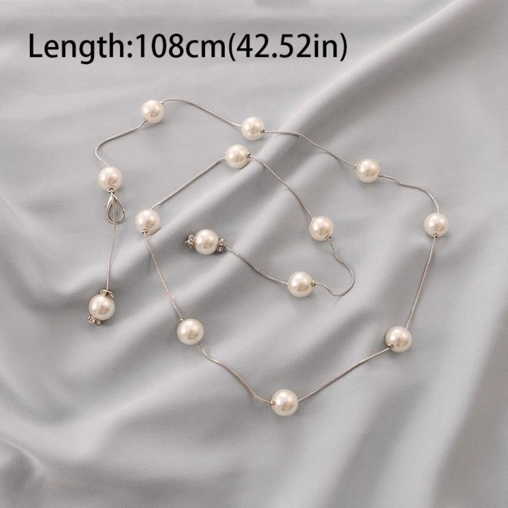 Skirt Pearl Waist Chain Women's Elegant Pearl Belt Dress Waist Chain Ladies Decorative Jewelry