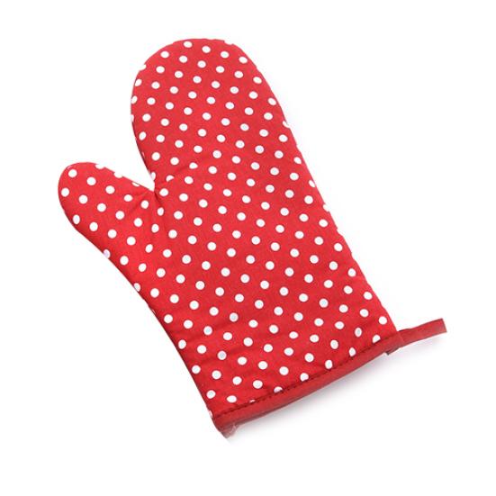 1Pc Dots Grids Print Oven Mitt Heat Resistant Protector Kitchen Holder Glove