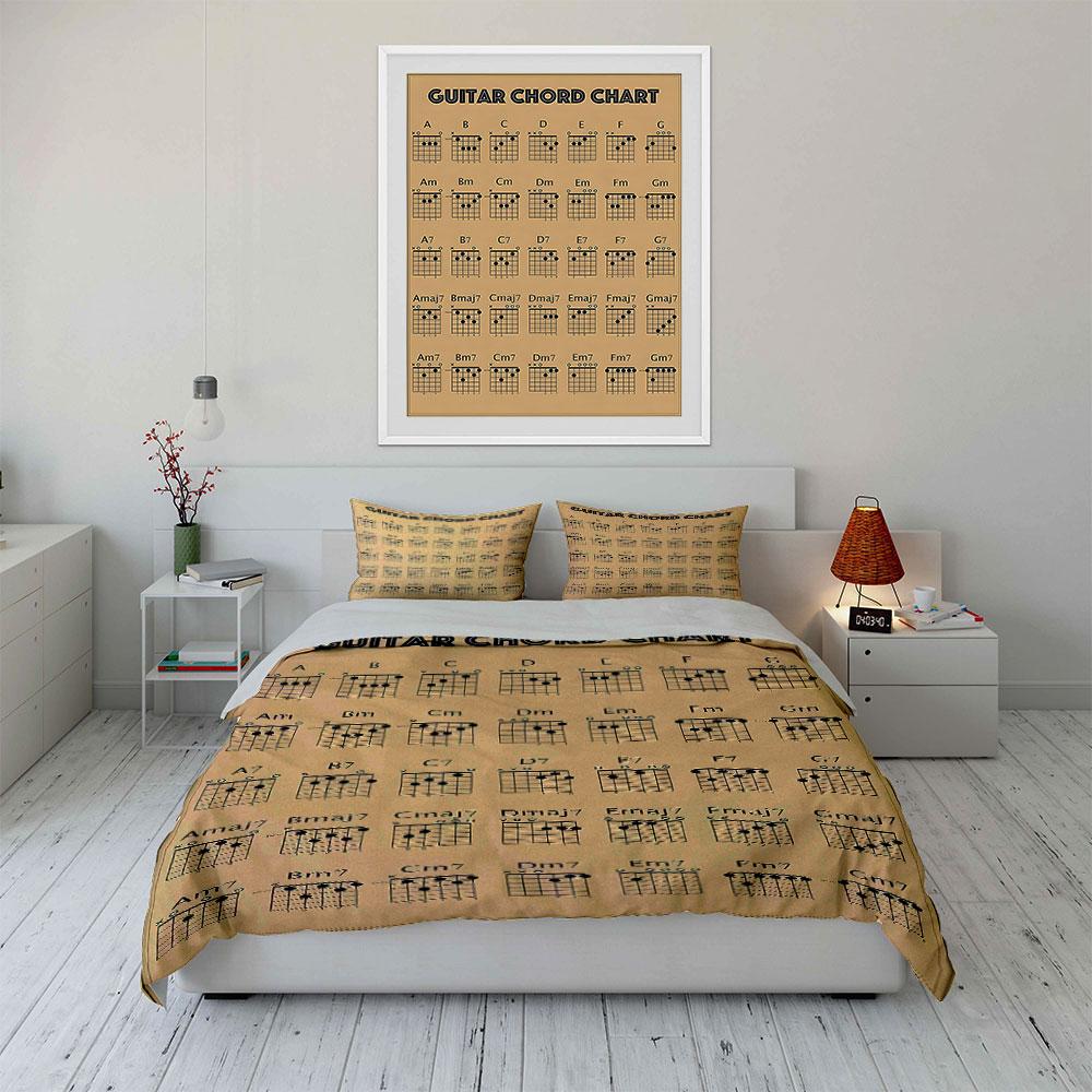Guitar chord chart pattern. Bedding sets Duvet cover sets Duvet covers Pillowcases(1* Duvet Cover 2* Pillowcases without duvet insert)