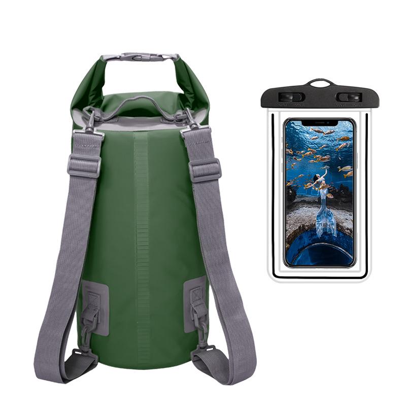 Camouflage PVC Waterproof Backpack for Swimming, Beach, and Drifting