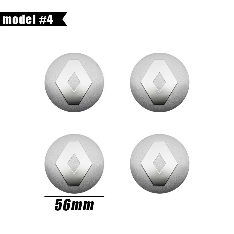 Interior Stickers 4Pcs 56/60/65mm Car Wheel Stickers Center Hub Cap Car Emblem Badge Decal For Renault Megane 2 3 Clio Koleos Ka