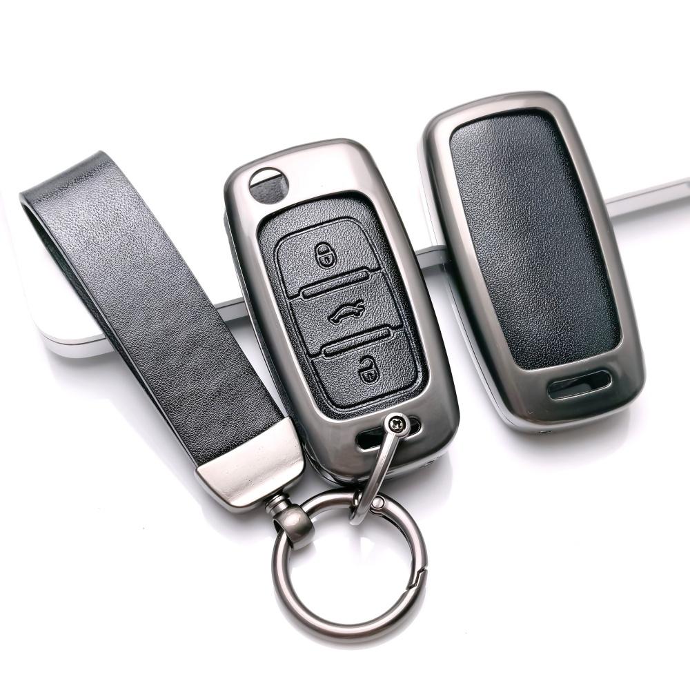 Сплав Цинка Для Vw Volkswagen Polo Golf Passat Beetle Tiguan Jetta Seat Leon Altea Skoda Octavia Kodiaq Чехол-Крышка для Автомобильного Ключа