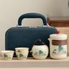 Ru Kung Fu Tea Set Ceramic Kuaike Cup Outdoor Portable Travel Tea Set Household Souvenir