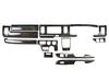 Interior Panel Set Prime Black for Toyota Ace and 7th Standard TRISTAR'S 13-Piece (Dark Mahogany) Hiace/Regius (200 Series, 4th, 5th, 6th, Generation,