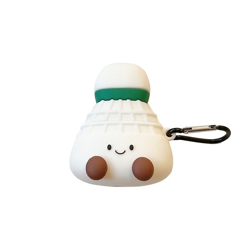 Cute three-dimensional badminton suitable for AirPods 1 generation protective case second generation 1 generation pro1 apple bluetooth headset case