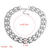 Fashion Geometric Metal Choker Necklace With Matte Finish For Men Women And