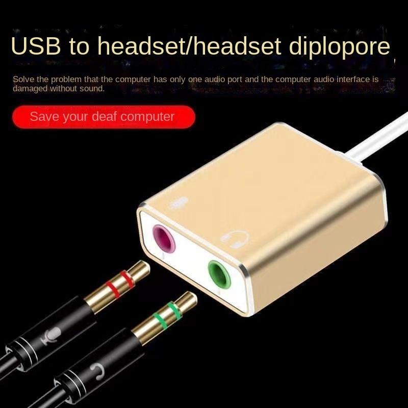 USB-конвертер для наушников без драйверов, компьютерный аудиокабель USB — 3,5 мм, адаптер для микрофона Apple, внешняя звуковая карта