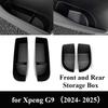 For Xpeng G9 2022-2025 Armrest Central Control Storage Box Console Screen Cup Holder Door Storage Box Car Interior Accessories