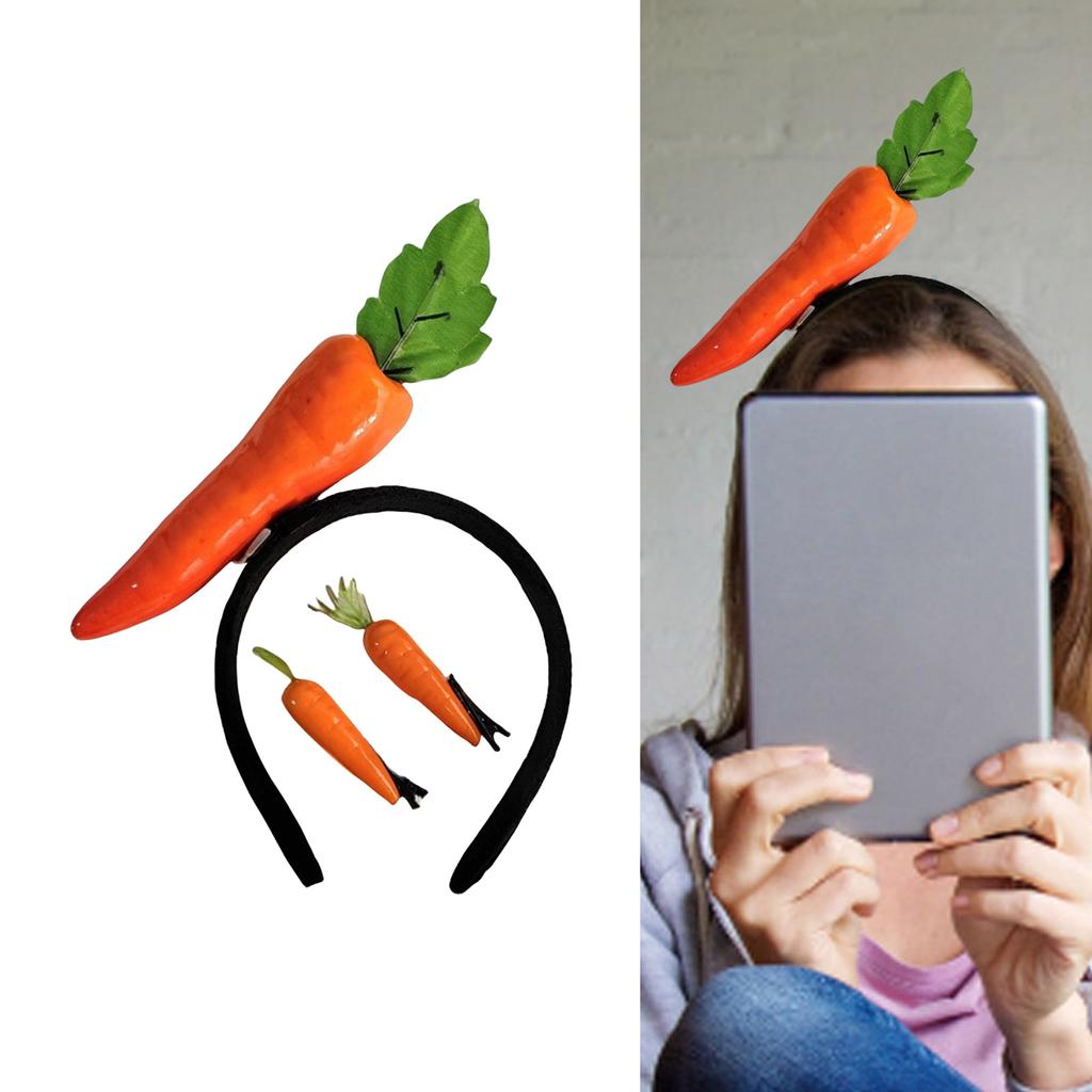Имитация фруктов и овощей, обруч для волос, забавный, для дня рождения, косплея, Хэллоуина, головной убор, женская мода, аксессуары для волос